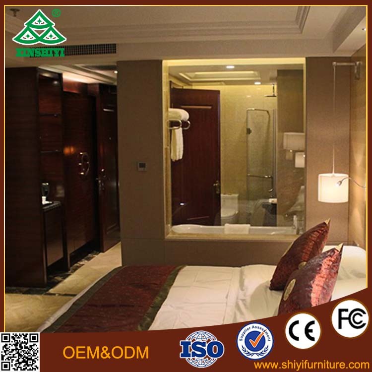 Quality Assurance Scenery Standard Room Solid Wood Four Seasons Hotel Furniture