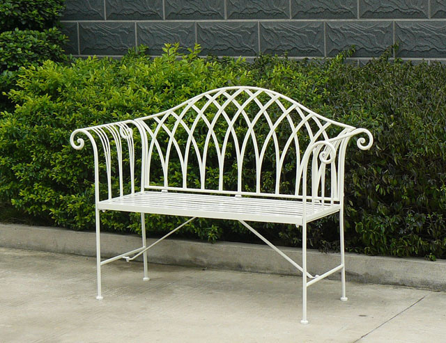 2013 Newest Very Nice Vintage Fashion Folding Antique Classical Antirust Metal Decorative Garden Patio Outdoor Wrought Irons Bench with Two Seats