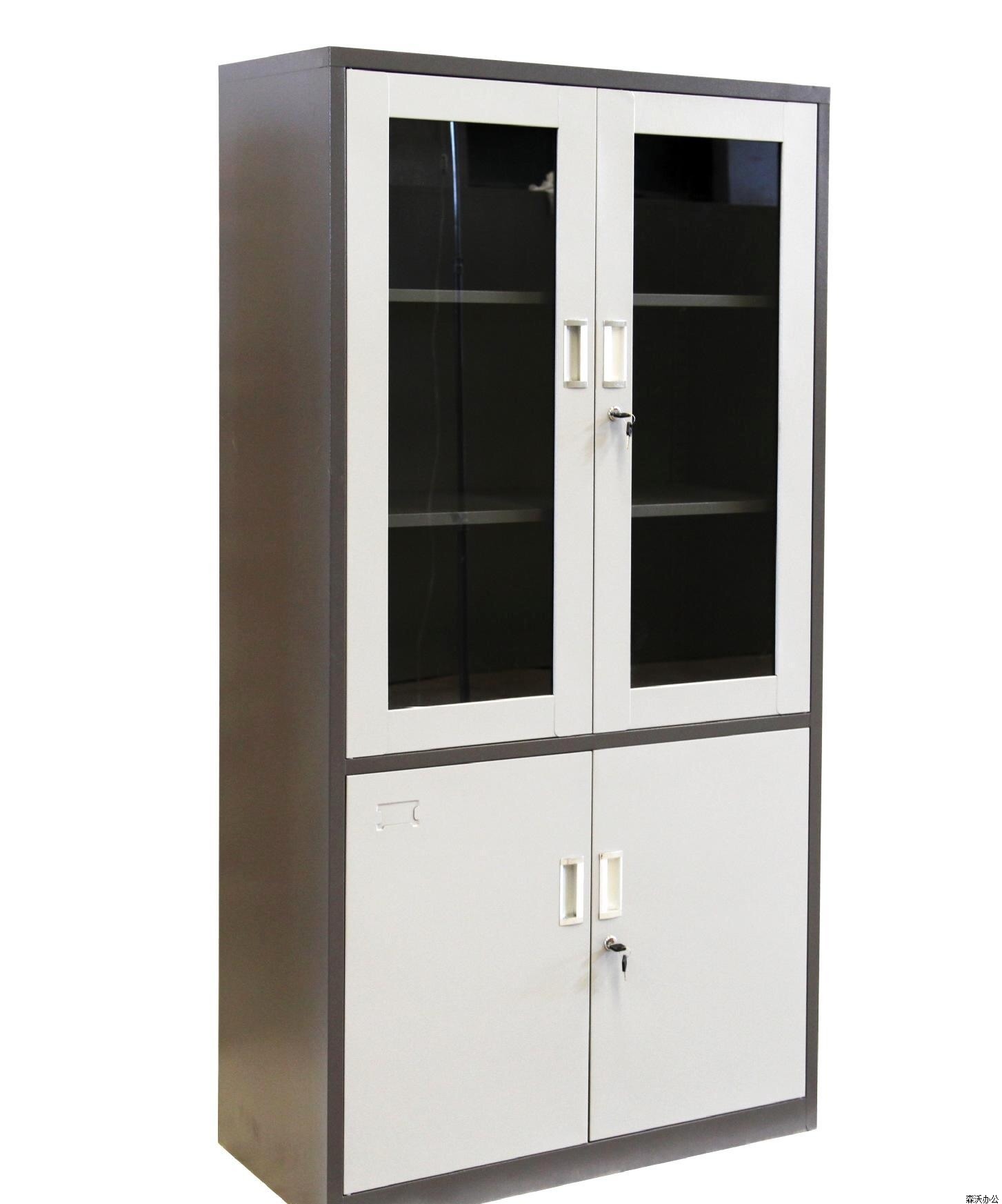 Office Furniture up Glass Door Stainless Steel Master File Cabinets