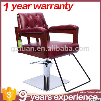High Quality Stainless Steel Square Base Red Hydraulic Chair