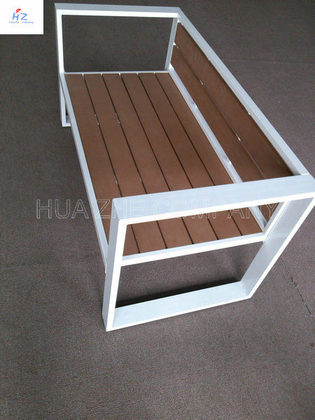 Plastic Wood for Outdoor Furniture Park Furniture with Table