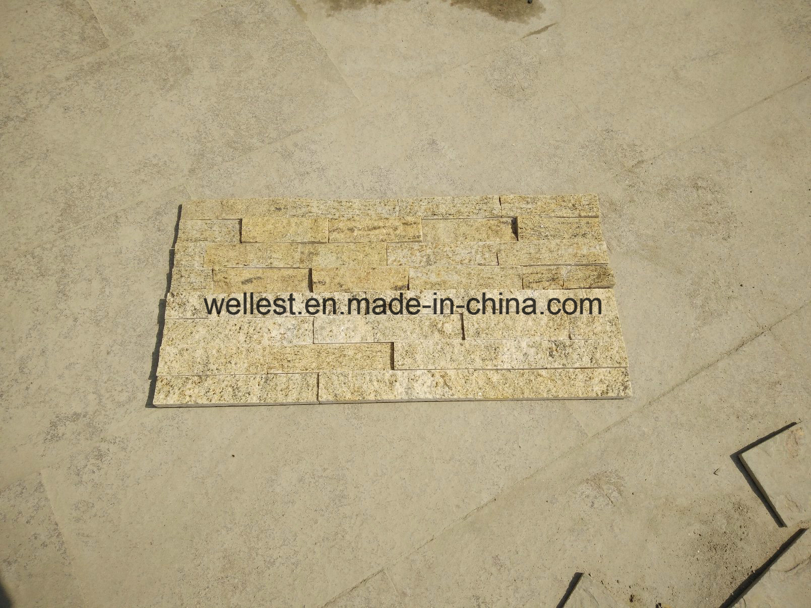 Yellow Culture Stone Natural Granite Ledge Stone Stack Stone for Wall Cladding