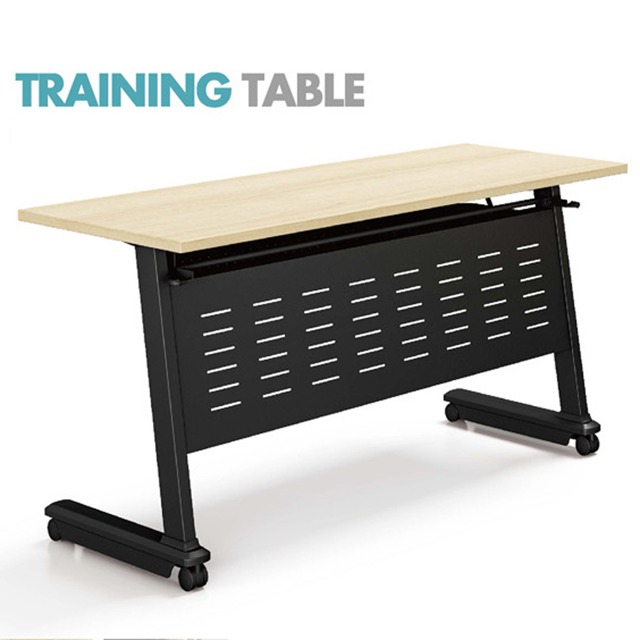 Flip up Table Top Training Table with Removable Metal Base