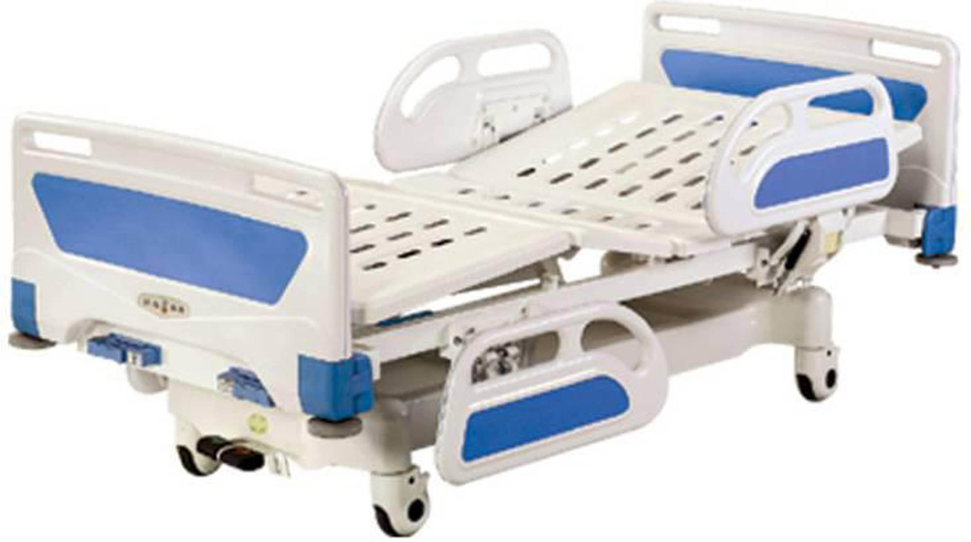 Central Locking Movable Full-Fowler Hospital Bed with ABS Head/Foot Board