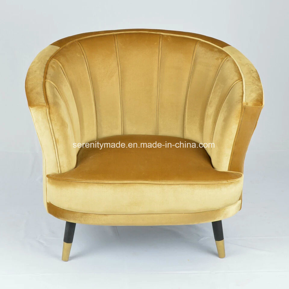 Luxury Golden Tilting Chaise Longue Retro Tub Club Chair
