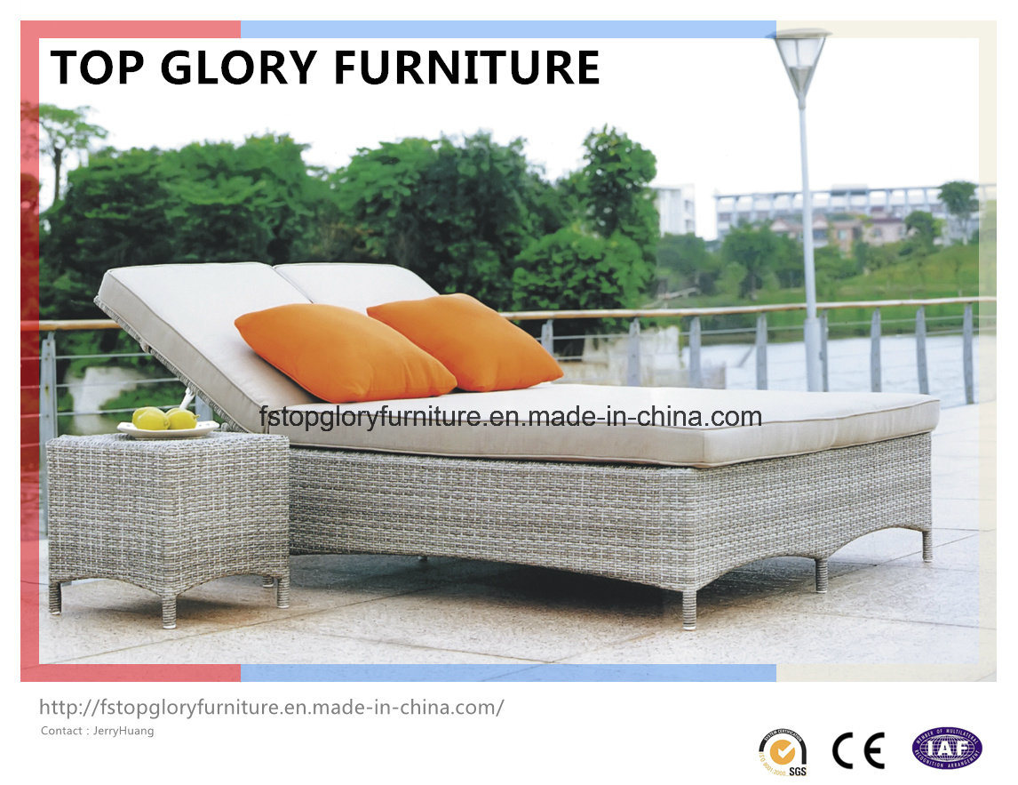Outdoor Rattan Beach Chairs/ Sunbed/ Lounger/Daybed (TGLU-056)