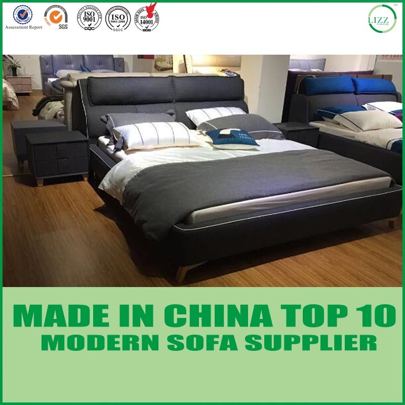 Modular Double King Size Real Leather Bed