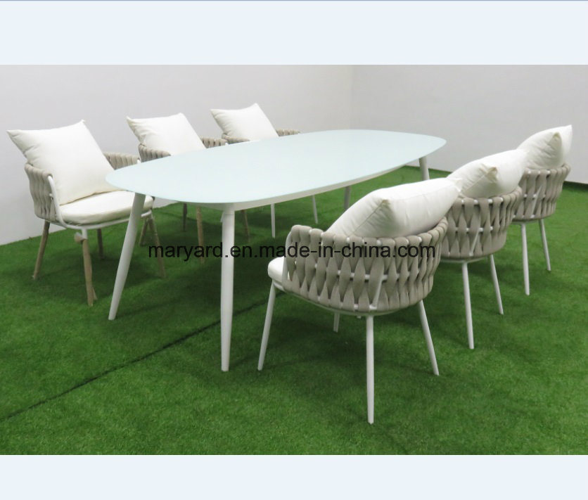 Rope Woven Dining Set for Garden and Patio