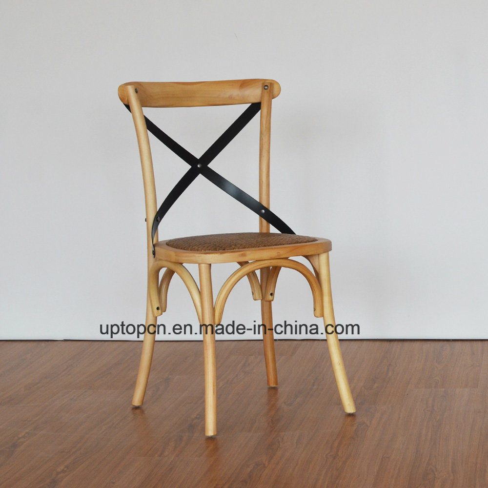 (SP-EC140) French Restaurant Chairs X Cross Back Chair Wood Cafe for Sale