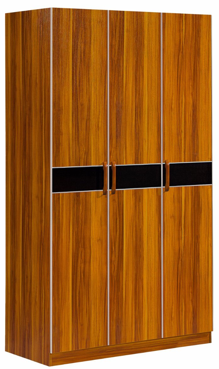 3 Doors Padauk Wood Wardrobe for Bedroom Furniture