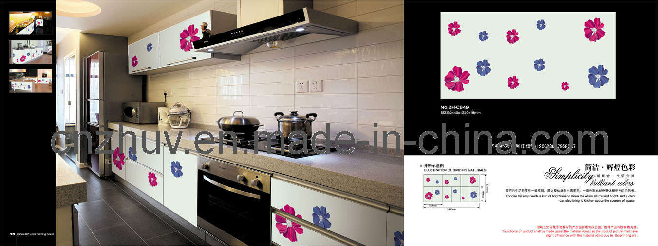 American Style for Cabinet With UV Color Painting Panel and Kitchen Panel Door and Soliding Door (ZH-C849)