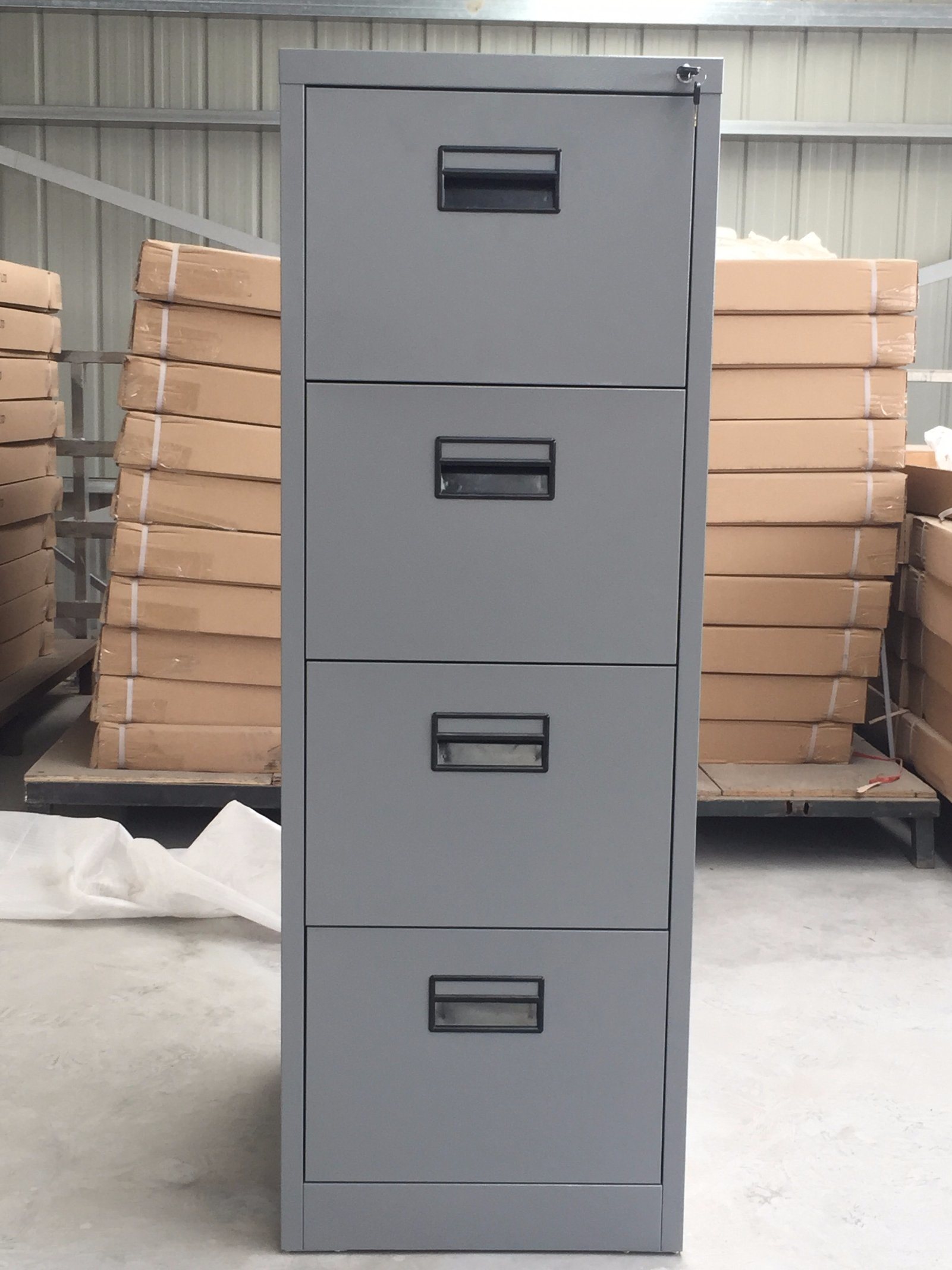 Vertical File Storage Cabinet 4 Drawer Metal Office Furniture