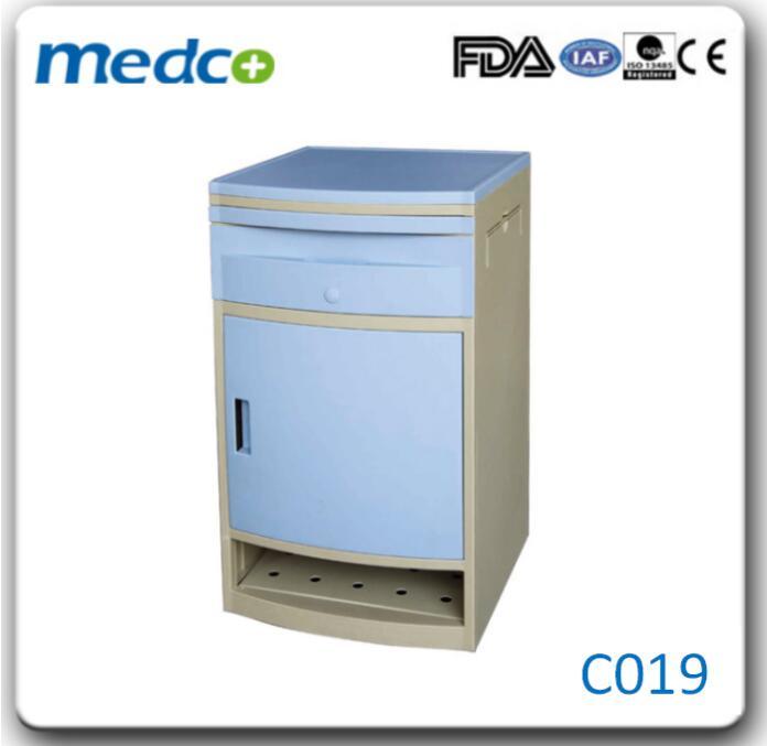 Hospital Use Metal Bedside Table Cabinet with Shoe Rank