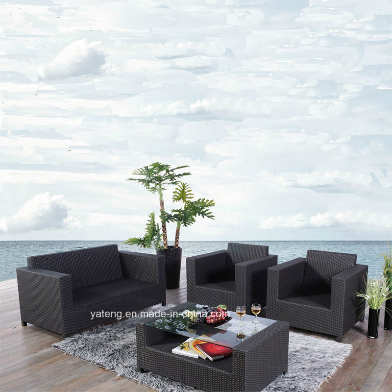 Comfortable Outdoor Garden Furniture PE-Rattan Aluminum Furniture Sofa Set by Single &Double Seat (YT503)