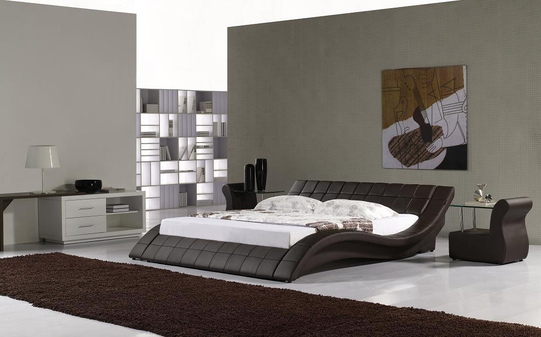 Queen Size Leather Bed Modern Designed Bed