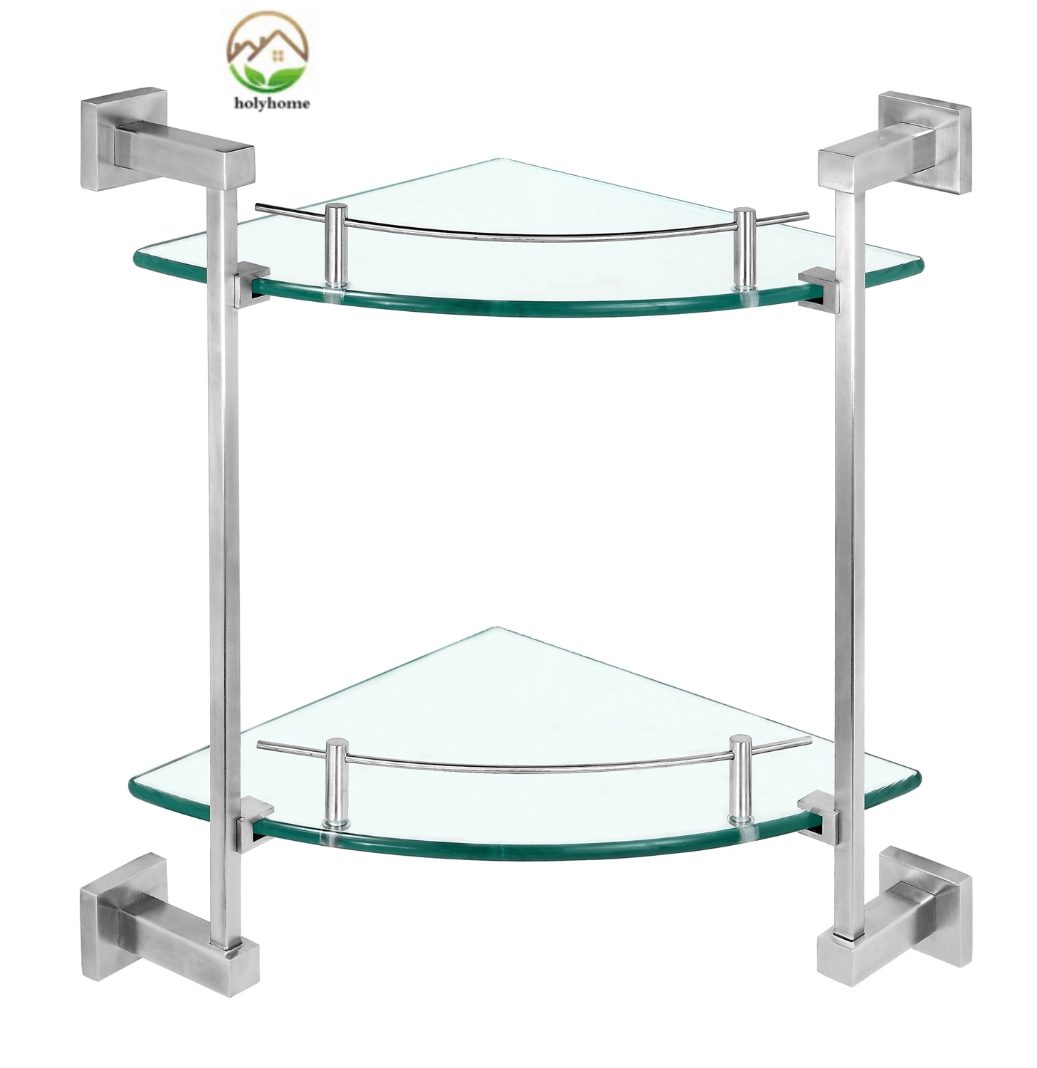 304 Stainless Steel Elegant Glass Shelf Bathroom Accessory