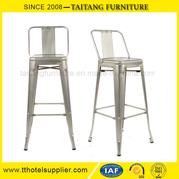 Low Back Metal Bar Chair with Legs Rest