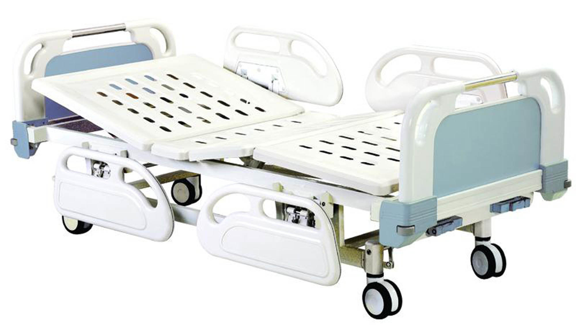 Movable Full-Fowler Hospital Bed with ABS Boards (Central locking)