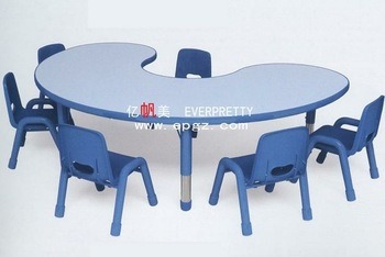 Kindergarden Table with Chair for 6 Kids, Kid's Table and Chair (SF-30K)
