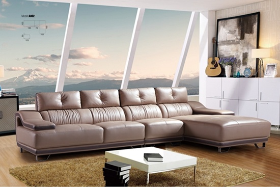 Living Room Genuine Leather Sofa A802