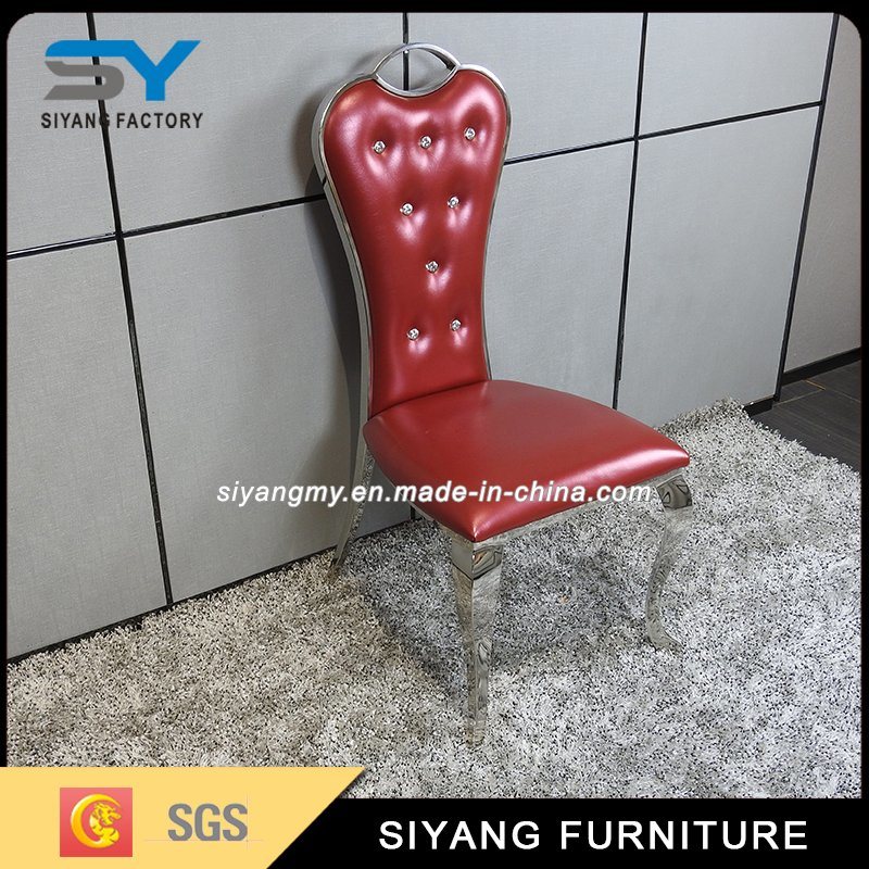 Modern Stainless Steel Fabric Cushion Dining Chair