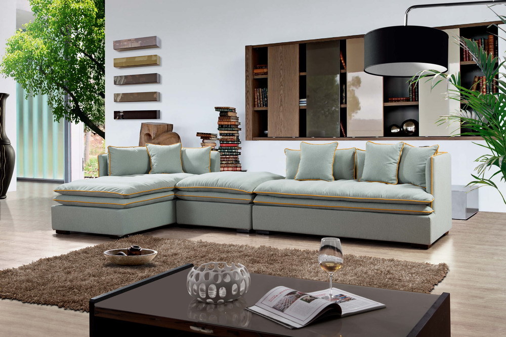 Spacious Leisure Section Sofa Set for Meeting Room or Living Room