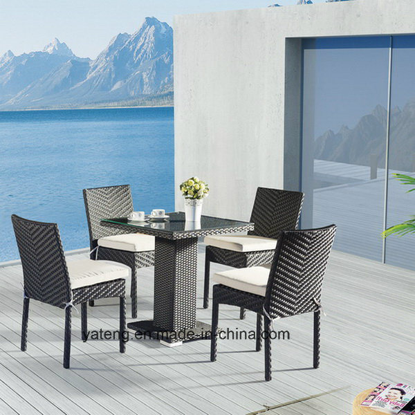 Outdoor Furniture Cheap Wicker Stackable Chairs by One Leg Table (YTA182&YTD836)
