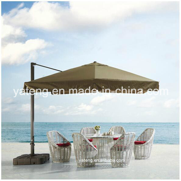 Foshan Factory Directly Sale! Rattan Wicker Garden Furniture with Unbrella