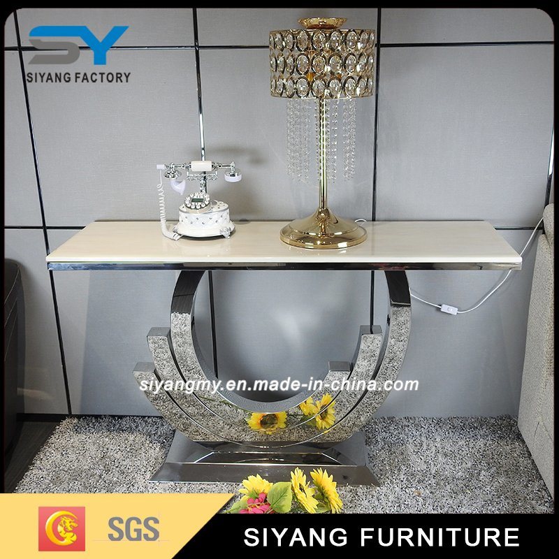 Hot Sale Luxury Console Table Marble Top Sofa Table