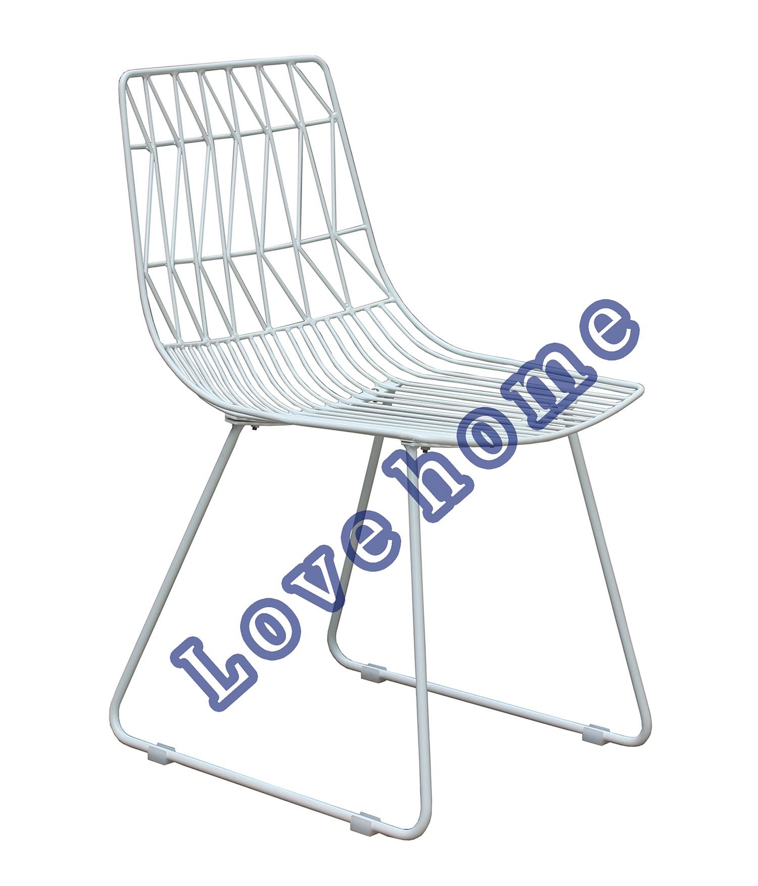 Modern Classic Restaurant Metal Dining Bend Side Wire Chair