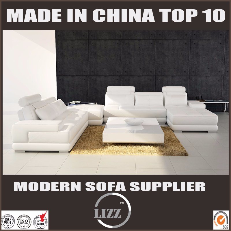 Modern Design Upholstered Solid Wood U Shape Sofa