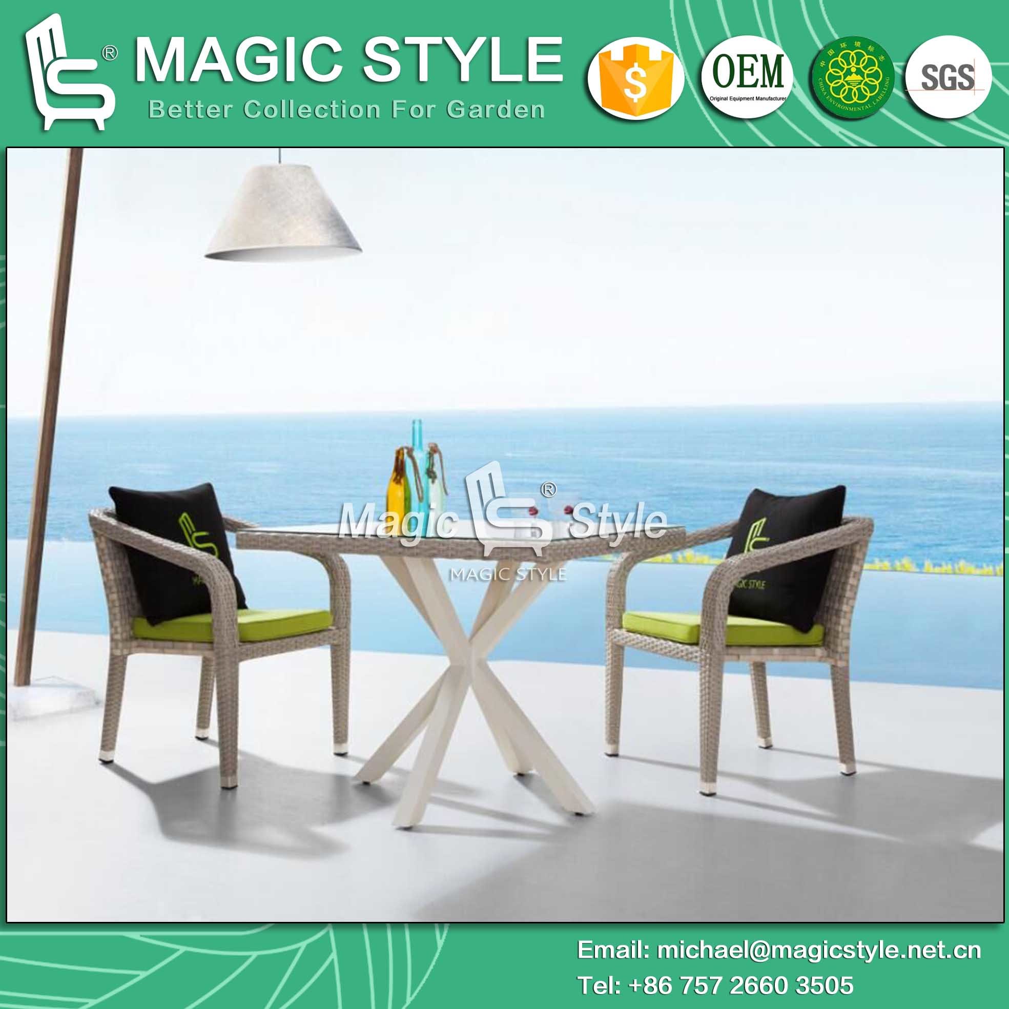 Outdoor Dining Set Rattan Weaving Dining Chair Garden Wicker Dining Table Patio Weaving Coffee Set Hotel Project Dining Set Modern Dining Set