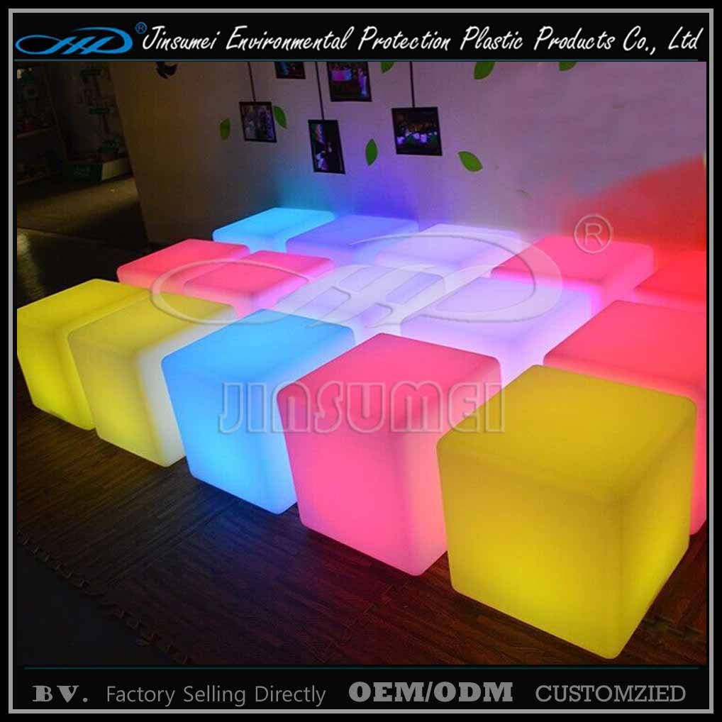 Night Club Furniture LED 30cm 40cm 50cm Cube