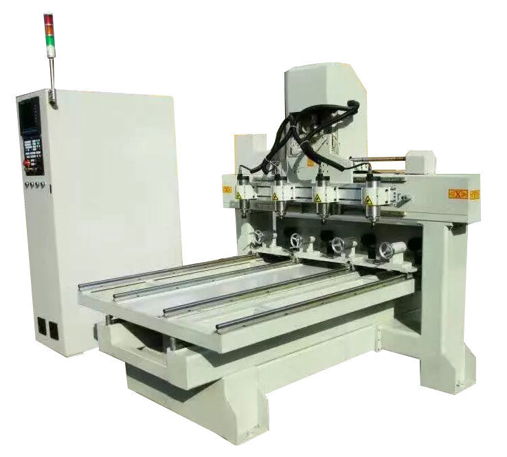 Multi-Heads CNC Router Machine with Vacuum Adsorption Table for Cutting Wood Plank