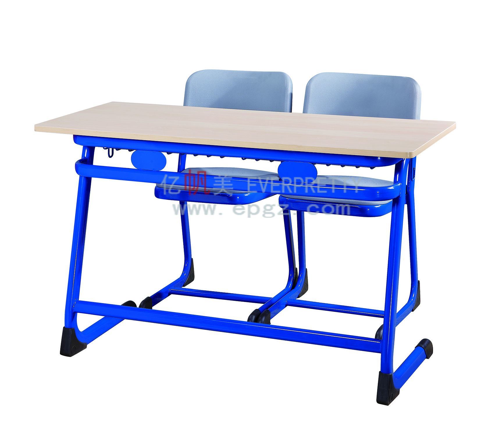 Double Student Desk and Chair, Double Desk with PP Chair (SF-32D)