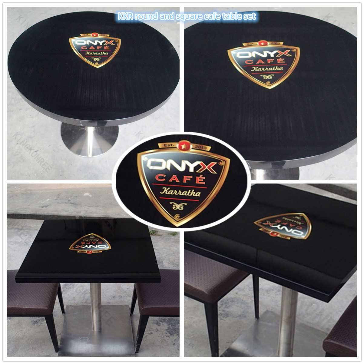Customized Artificial Stone Solid Surface Table with Logo
