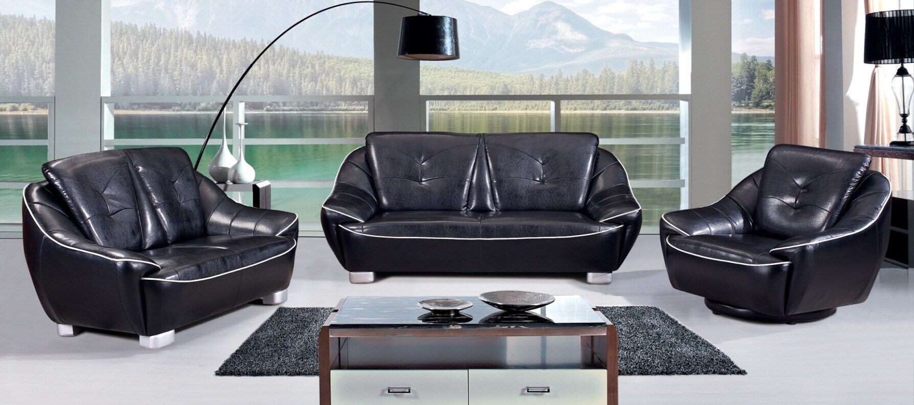 Office Furniture Modern Modern Leather Sofa