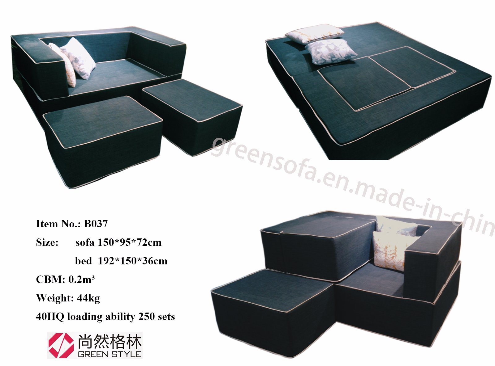 Sponge Sofa Bed Set with Vacuum Packing