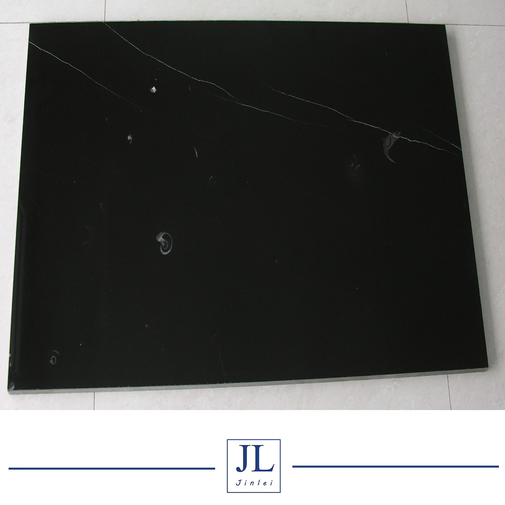 Natural Stone Cheap Polished Chinese Pure Black Jade Marble Slabs for Countertop/Patio/Paving
