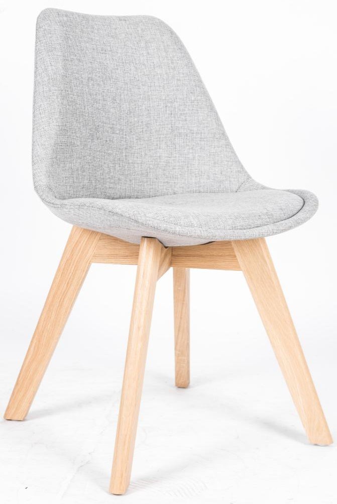 Fully Fabric Covered Beech Wood Legs Chair