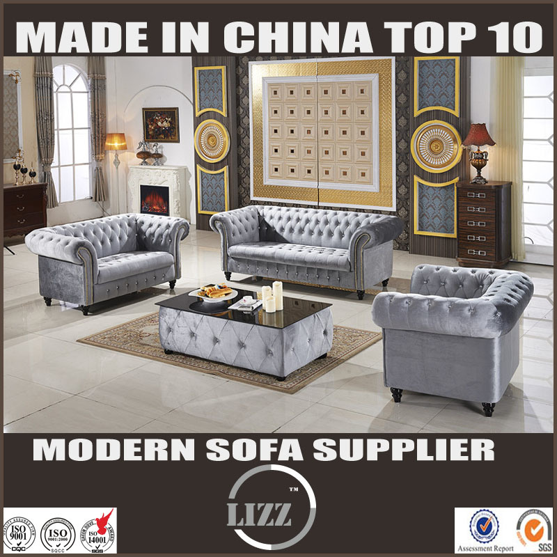Living Room Furniture Modern Wooden Frame Soft Fabric Sofa