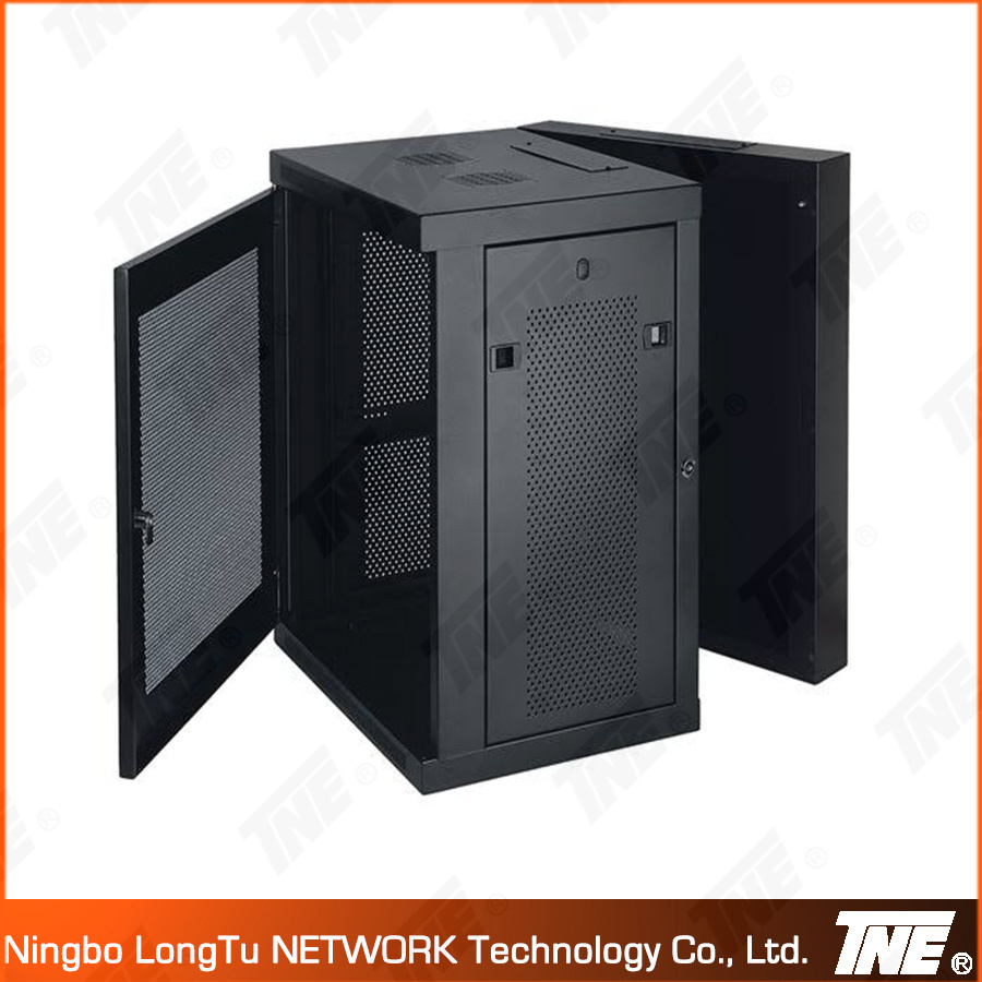 Double Section Wall Mount Cabinet with 3 Doors Mesh