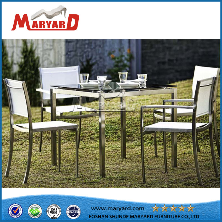 American Style Tempered Glass Top Garden Table Set