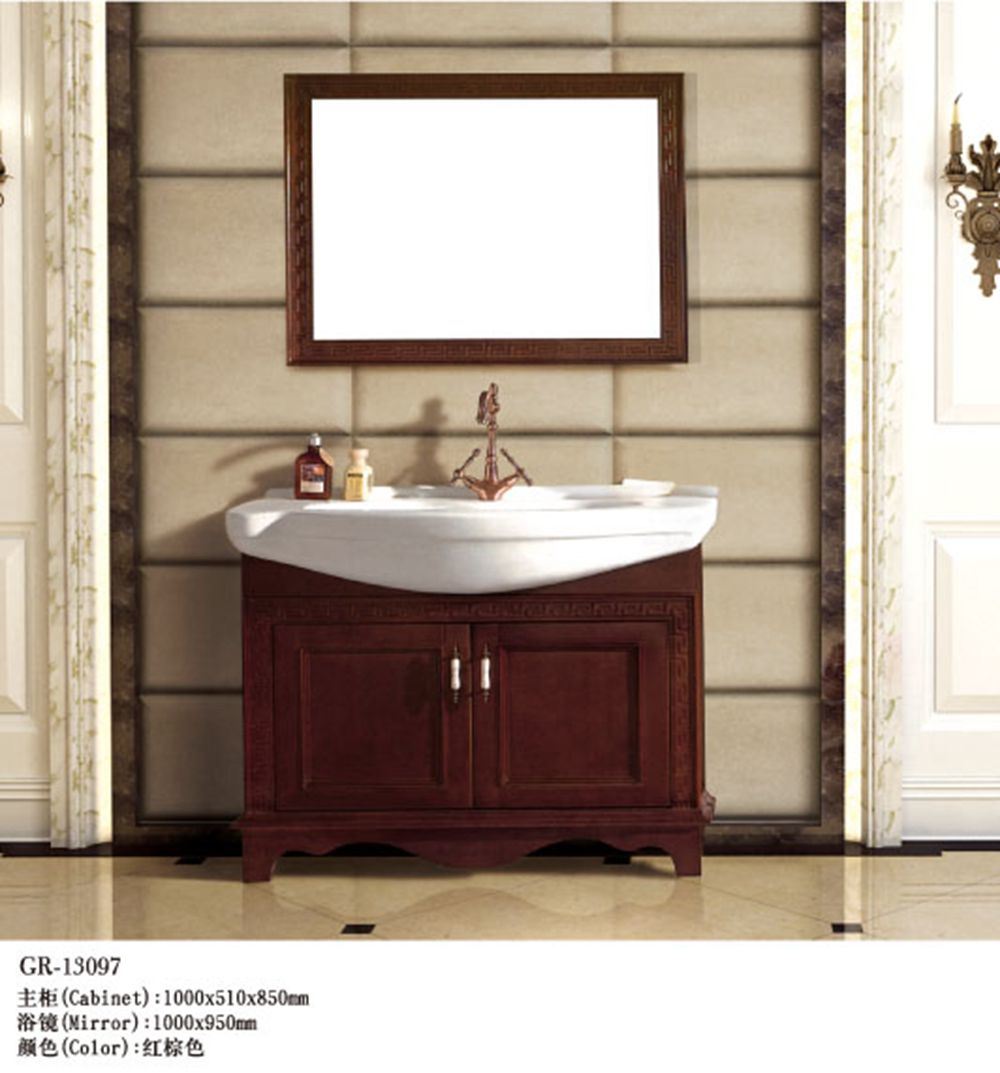 Luxury Wooden Furniture Bathroom Cabinet (13097)