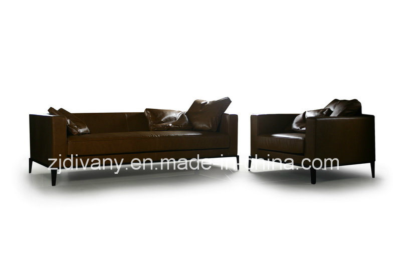 European Style Living Room Leather Sofa Furniture (D-38-1 & D-38-2 & D-38-3)