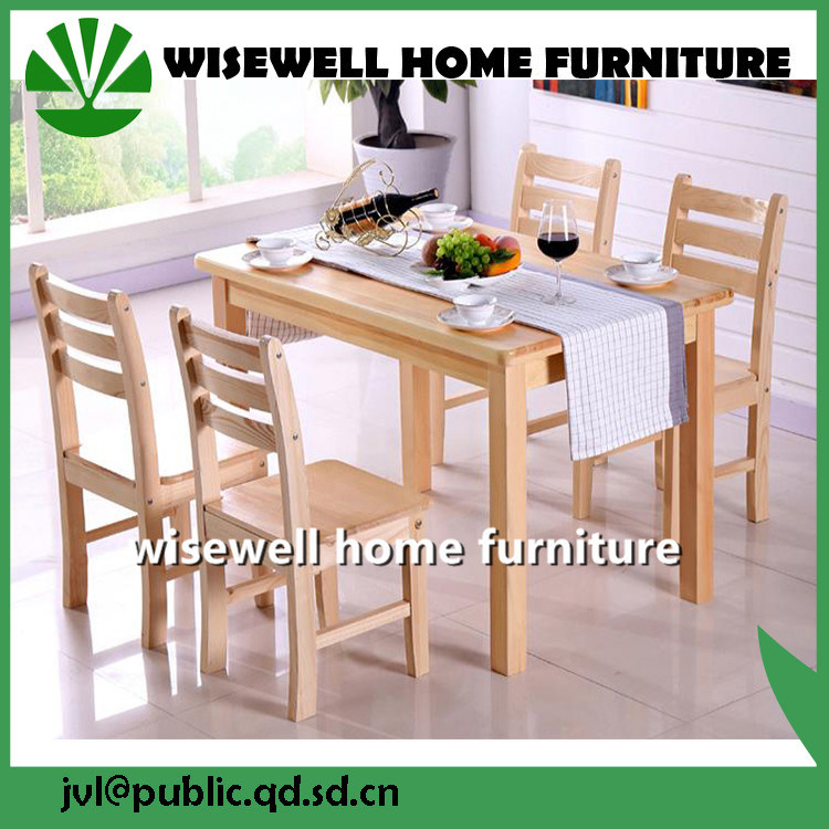 Pine Wood Furniture Dining Table with 4PC Dining Chair (W-DF-9050)