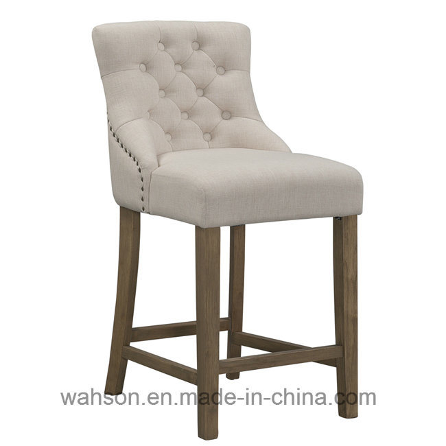 Simple Middle Wood Stool Fabric Home Relax Chair