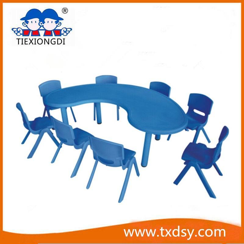 Kids Furniture Blue Kids Plastic Study Table and Chair