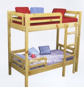 Children Wood Bunk Bed for Kindergarton, Nursery Bedroom Furniture