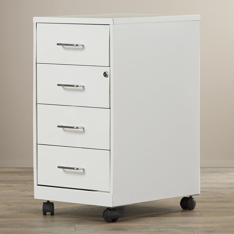 4 Drawer Mobile File Cabinet Furniture